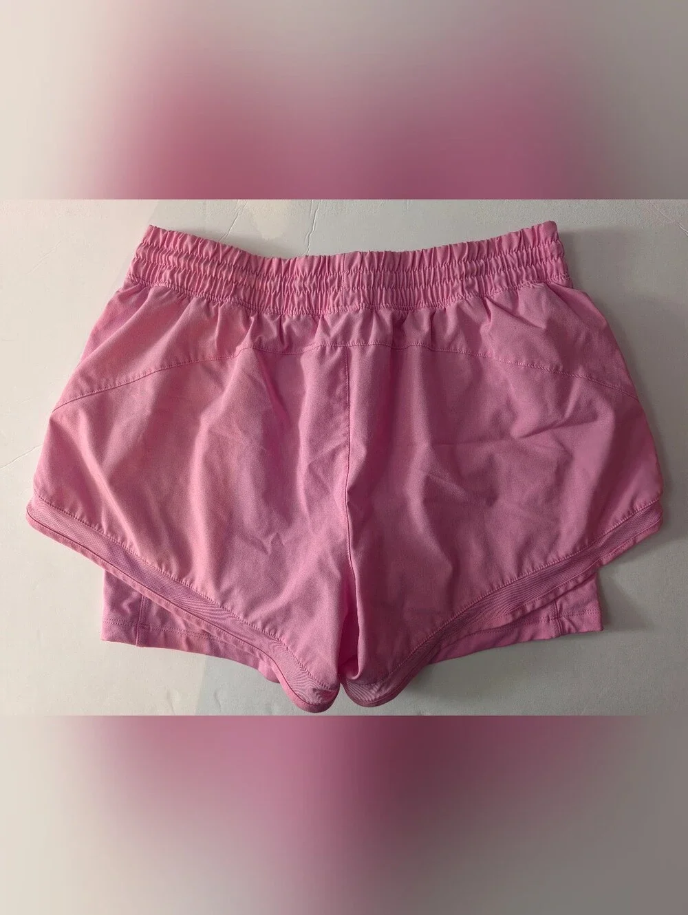 Women’s Pink Elastic-Waist Active Shorts